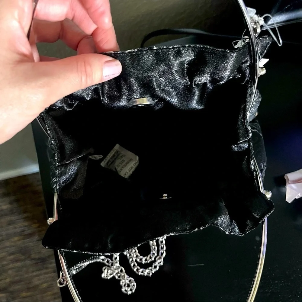 Prezzo Mini Satchel Glam Purse With Detachable Metal Strap